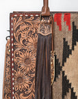 American Darling Tote Hand Tooled Saddle Blanket Genuine Leather women bag western handbag purse