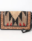 American Darling Organiser Hand Tooled Saddle Blanket Genuine Leather women bag western handbag purse