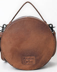American Darling Canteen Saddle Blanket Hand Tooled Genuine Leather Women Bag Western Handbag Purse