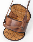 American Darling Canteen Saddle Blanket Hand Tooled Genuine Leather Women Bag Western Handbag Purse