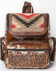 American Darling Backpack Saddle Blanket Hand Tooled Hair On Genuine Leather Women Bag Western Handbag Purse