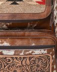 American Darling Backpack Saddle Blanket Hand Tooled Hair On Genuine Leather Women Bag Western Handbag Purse