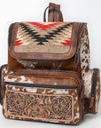 American Darling Backpack Saddle Blanket Hand Tooled Hair On Genuine Leather Women Bag Western Handbag Purse