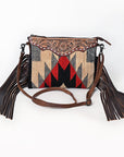 American Darling Crossbody Saddle Blanket Hand Tooled Genuine Leather Women Bag Western Handbag Purse