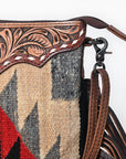American Darling Crossbody Saddle Blanket Hand Tooled Genuine Leather Women Bag Western Handbag Purse