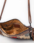 American Darling Crossbody Saddle Blanket Hand Tooled Genuine Leather Women Bag Western Handbag Purse