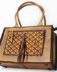 American Darling Tote Bag Beautifully Quilted Genuine Leather women bag
