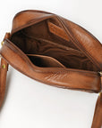 American Darling Western Cross Body Genuine Leather Handbag Purse Wallet Bag For Women Girls Brown
