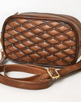 American Darling Western Cross Body Genuine Leather Handbag Purse Wallet Bag For Women Girls Brown
