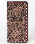 OHLAY Wallet Hand Tooled Genuine Leather Women Bag Western Handbag Purse