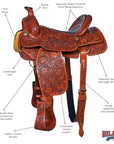 Hilason Western Horse Saddle American Leather Ranch Roping Cowboy