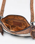 American Darling Crossbody Beautifully hand tooled Hair On Genuine Leather women handbag