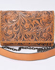 American Darling Women's Crossbody Western Hand Tooled Genuine Leather Handbag