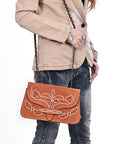 American Darling Women's Crossbody Bag Western Suede Genuine Leather Handbag and Ladies Purse
