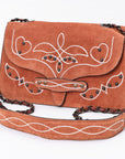 American Darling Women's Crossbody Bag Western Suede Genuine Leather Handbag and Ladies Purse