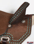 Hilason Western Horse Flex Tree Saddle American Leather Trail Barrel