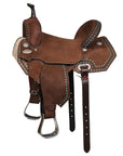 Hilason Western Horse Flex Tree Saddle American Leather Trail Barrel
