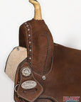 Hilason Western Horse Flex Tree Saddle American Leather Trail Barrel