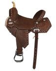 Hilason Western Horse Flex Tree Saddle American Leather Trail Barrel