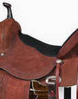 Hilason Western Horse Flex Tree Saddle American Leather Trail Barrel