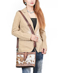 American Darling Crossbody Beautifully hand tooled Hair On Genuine Leather women handbag