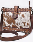 American Darling Crossbody Beautifully hand tooled Hair On Genuine Leather women handbag