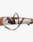 American Darling Hair on Hand Tooled Genuine Western Leather Gun Case| Shoulder Bag Case with Adjustable Strap