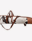 American Darling Hair on Hand Tooled Genuine Western Leather Gun Case| Shoulder Bag Case with Adjustable Strap