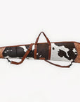 American Darling Hair on Hand Tooled Genuine Western Leather Gun Case| Shoulder Bag Case with Adjustable Strap