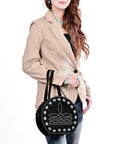 American Darling Canteen Bag Beautifully hand tooled Genuine Leather women handbag