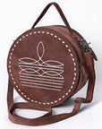 American Darling Canteen Genuine Suede Leather Women Bag Western Handbag Purse