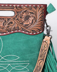 American Darling Crossbody Hand Tooled Genuine Suede Leather Women Bag Western Handbag Purse