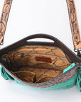 American Darling Crossbody Hand Tooled Genuine Suede Leather Women Bag Western Handbag Purse