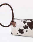 American Darling Wristlet Beautifully Hair On Genuine Leather women handbag