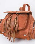American Darling Women's Backpack Western Suede Genuine Leather Handbag