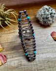 Turquoise and faux pearls Hair Clips - option 2