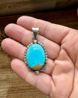 Oval Pendant - Kingman Turquoise & Sterling Silver