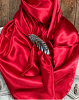 35X35" Solid Electric Red Wild Rag / Scarf WRS10 - Western Concho Wild Rag Slides - Assorted