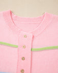 Miriam Stripes Baggy Henley Sweater