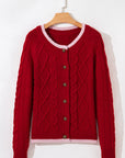 Kennedy Cable Knit Buttoned Cardigan