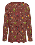 Baha Ranch Western Print Long Sleeve Top