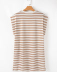 Lilian Stripe Casual Pocketed Mini Dress