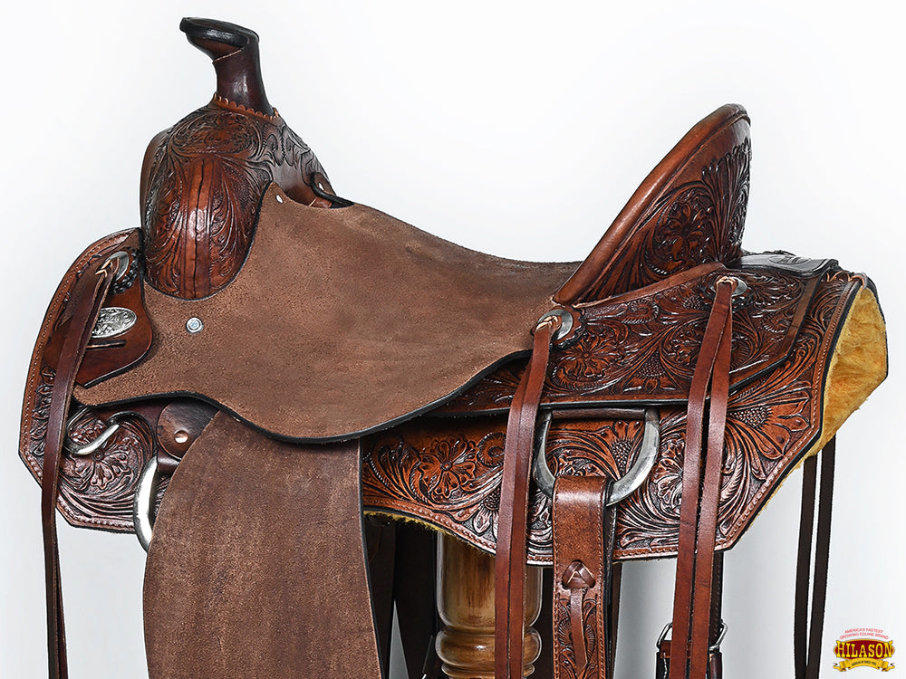 Hilason Western Horse Saddle Leather Ranch Roping Cowboy Hilason