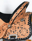 Hilason Western Horse Barrel Racing Trail American Leather Saddle Brown