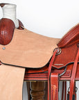 Hilaosn Western Horse Saddle American Leather Cowboy Trail Ranch Roping Saddle Tan