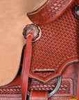 Hilaosn Western Horse Saddle American Leather Cowboy Trail Ranch Roping Saddle Tan
