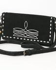 American Darling Western Small Cross Body Genuine Leather Handbag Purse Wallet Bag For Women Girls