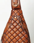 American Darling Sling Bag Beautifully Quilted Genuine Leather women bag