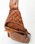 American Darling Sling Bag Beautifully Quilted Genuine Leather women bag