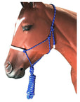 HILASON Western Horse Poly Rope Tied Adjustable Halter 8 Ft Lead Rope